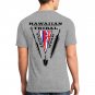 AT0602A  Hawaiian Tribal Fight Wear Martial Arts T-Shirt Gray MEDIUM weapons islands tee