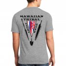 AT0603A  Hawaiian Tribal Fight Wear Martial Arts T-Shirt Gray LARGE weapons islands tee