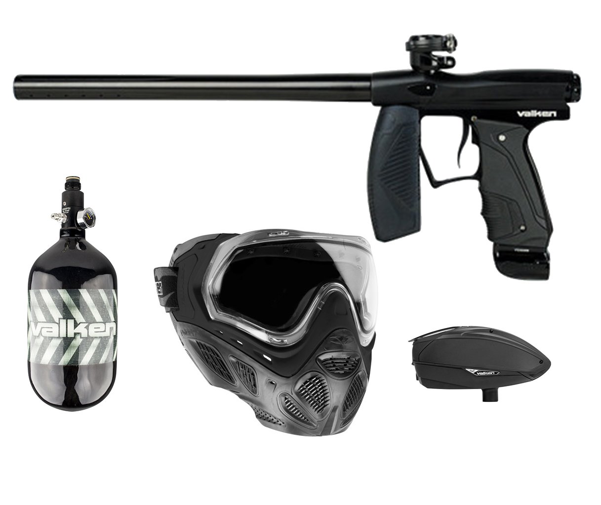 DXP0023P Tournament Pro Code 68 Electronic Paintball Gun Set HPA tank