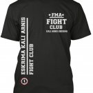 AT1200A-S  FMA Fight Club pocket print Black tee Filipino Martial Arts Escrima Kali Arnis