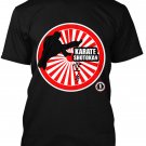 AT1800A- s  Karate Shotokan T-Shirt Black tee Japanese Funakoshi martial arts