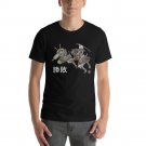 AT2000A-XL  Samurai Battle Sword vs Naginata T-Shirt Black tee japanese martial arts budo