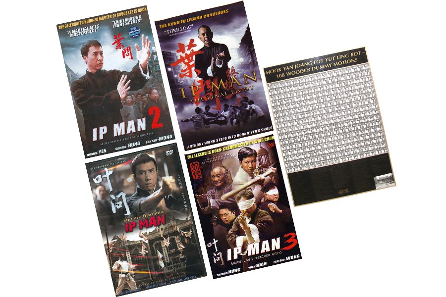 VD9905P  IP Man Wing Chun 4 DVD Movies + 108 Wooden Dummy Poster $120 Value