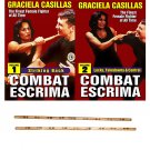 VD3139R  2 DVD SET Casillas Combat Escrima Women Filipino Martial Arts + Practice Sticks