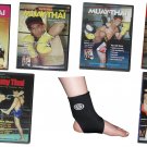 VD9913P  Muay Thai Kickboxing MMA Gift Set 6 DVDs + Ankle Support $195 Value!