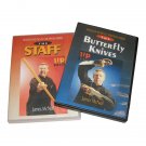 VD5012P  2 DVD SET Shaolin Kung Fu Weapons Staff Long Pole Butterfly Knives James McNeil