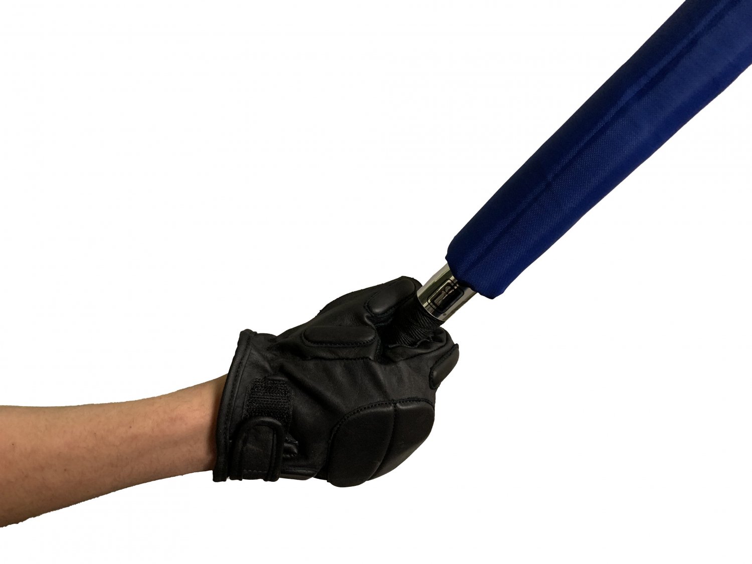 PS3912A  Escrima Kali Arnis Padded Sparring Half Finger Leather Gloves MEDIUM