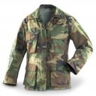 UX0225A Genuine US Army BDU Woodland Camo Shirt New! Ripstop jacket SMALL SHORT coat
