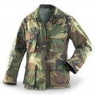 UX0233A  Genuine US Army BDU Woodland Camo Shirt New! Ripstop jacket LARGE LONG coat