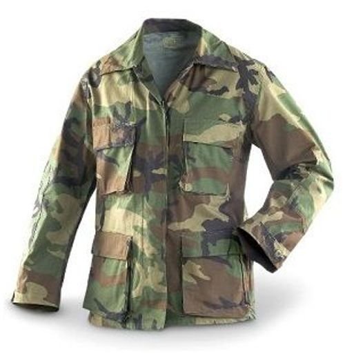 UX0236A Genuine US Army BDU Woodland Camo Shirt New! Ripstop jacket XL LONG coat
