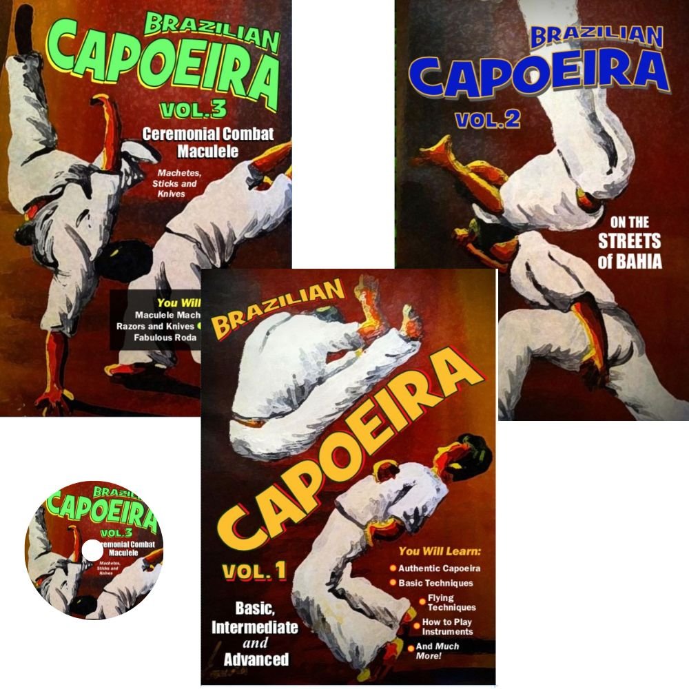 VD9165P  3 DVD Set Brazilian CAPOEIRA Martial Arts sweeps Maculele sticks knives razors