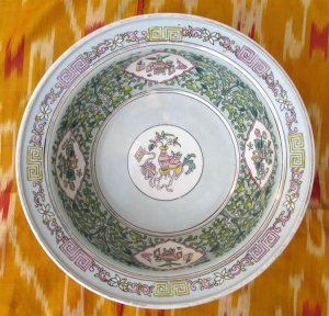 ANTIQUE RUSSIAN PORCELAIN GARDNER BIG PLATE ORIENTAL STYLE