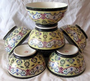 Imperial Russian Soviet Gardner Complect set of Bowls