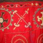Antique uzbek silk suzani Prayer rug.
