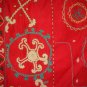 Antique uzbek silk suzani Prayer rug.