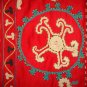 Antique uzbek silk suzani Prayer rug.