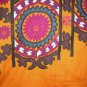 RARE FINE SUZANI, ANTIQUE UZBEK SILK EMBROIDERY, 1880