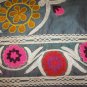 Antique Uzbek Suzani Tashkent, ethnic textile, Central Asia, circa 1910.