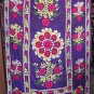 ANTIQUE UZBEK SUZANI TASHKENT SILK EMBROIDERY, 1920.