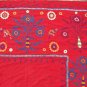 ANTIQUE UZBEK SUZANI SILK EMBROIDERY, 1920