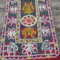 ANTIQUE UZBEK SUZANI TASHKENT SILK EMBROIDERY, 1920.