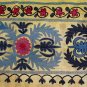 Antique Uzbek Suzani, Bukhara, Samarkand, prayer rug, 1920