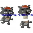 2GB grey wolf cartoon USB drive with free shipping USD8.99