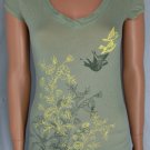 Aeropostale Birds Sparrows Long Tunic Top Shirt Sz S