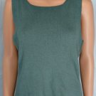 Limited America Dark Green Travel Knit Tank Top Sz L