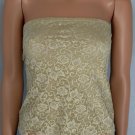 The Limited Sexy Clubbin Gold Lace Tube Top Shirt Sz M