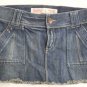 Mossimo Distressed Denim Buckle Jean Mini Skirt Sz 3