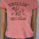 Chillin Like A Villian Retro Desert Cactus T Shirt Sz S