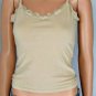 So Wear It Declare It Tan Lace Cami Tank Top Shirt Sz S