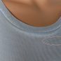 Blue Mesh Cinched Sides Blouse Tank Top Shirt Sz M