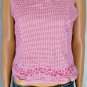 Rockabilly Red Gingham Stretch Tank Top Shirt Sz 10 M