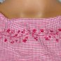 Rockabilly Red Gingham Stretch Tank Top Shirt Sz 10 M