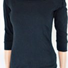 ALLOY Basic Black 3/4 Sleeve Layering Shirt Top Sz M