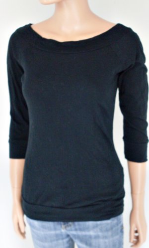 ALLOY Basic Black 3/4 Sleeve Layering Shirt Top Sz M