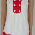 Forever 21 Red & White Japan Sailor Tunic Top Shirt M