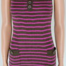 Xhilaration Pink Striped Knit Tunic Top Mini Dress Sz S