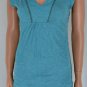 Self Esteem Trendy Teal Empire Tunic Top Shirt Sz L