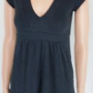 FLEURISH CLASSIC BLACK EMPIRE BABYDOLL SHIRT TOP Sz S