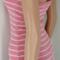 MOSSIMO PREPPY PINK STRIPED TUNIC TUBE TOP SHIRT Sz XS