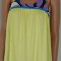 DZ DOUBLE ZERO YELLOW RACER BACK TANK TOP SHIRT Sz M