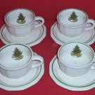 4 Pfaltzgraff CHRISTMAS HERITAGE Cups & Saucers