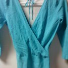 FINAL SALE Gap Aqua Blue 3/4 Sleeve Wrap Sweater Size XS xsmall