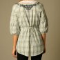 FINAL SALE Free People Embroidered Plaid Tunic Top Size 0 2