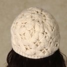 FINAL SALE Free People 100% Cashmere White Crochet Beanie