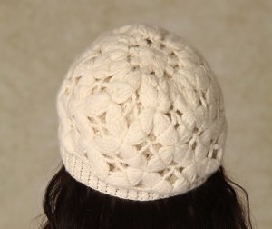 FINAL SALE Free People 100% Cashmere White Crochet Beanie