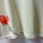 FINAL SALE Nick and Mo Cream Scowl Neck Floral Kimono Textured Sweater Tunic Size Small